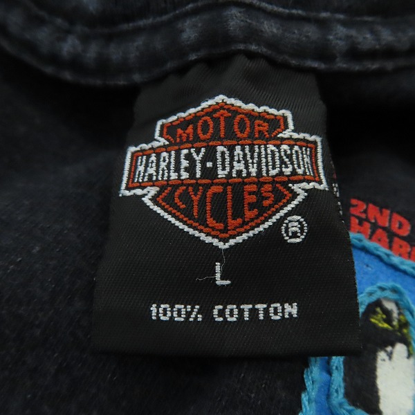 実際に弊社で買取させて頂いたHARLEY DAVIDSON/ハーレーダビッドソン 刺繍 プリント Tシャツ/Lの画像 2枚目