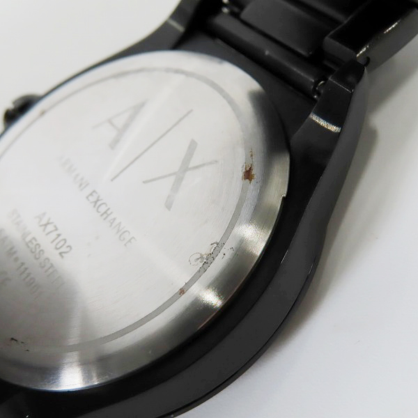 実際に弊社で買取させて頂いたARMANI EXCHANGE/アルマーニ エクスチェンジ クォーツ 腕時計 AX7102 【動作未確認】の画像 6枚目