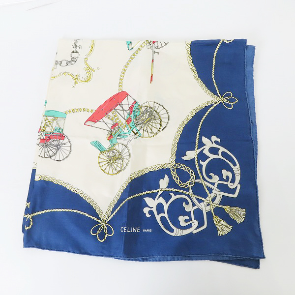 実際に弊社で買取させて頂いたCELINE/セリーヌ LES GRANDS ECUYERS 総柄 スカーフ/ストール 