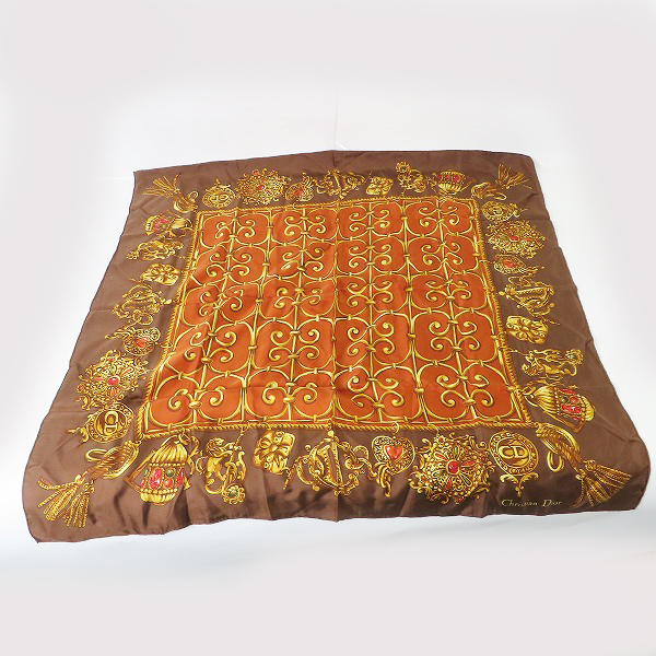 実際に弊社で買取させて頂いたChristian Dior/クリスチャンディオール ロゴ スカーフ/ストール の画像 4枚目