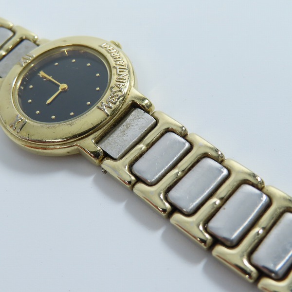 実際に弊社で買取させて頂いたYSL/Yves Saint Laurent/イヴサンローラン クォーツ腕時計 2200-229789 【動作未確認】の画像 7枚目
