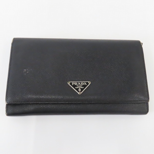実際に弊社で買取させて頂いたPRADA/プラダ サフィアーノレザー二つ折り長財布