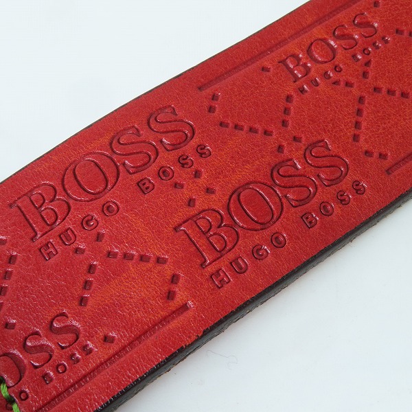 実際に弊社で買取させて頂いたHUGO BOSS/ヒューゴボス カウレザー ロゴ型押し ベルトの画像 6枚目