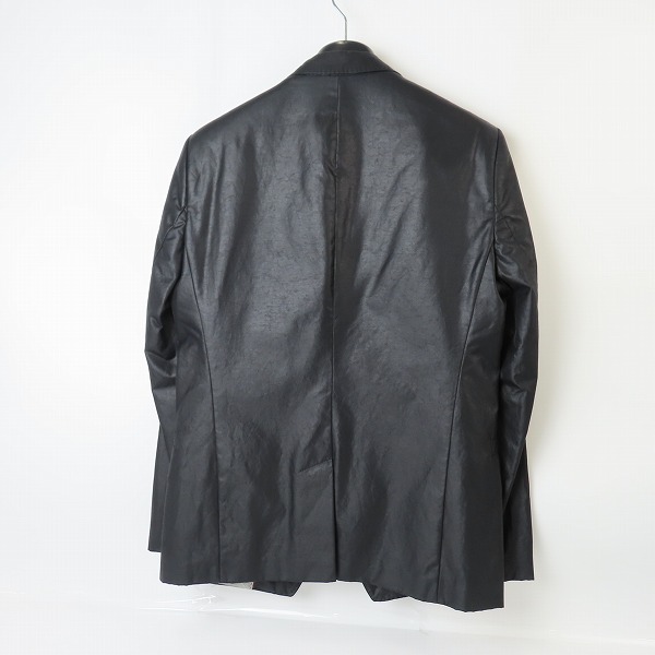 実際に弊社で買取させて頂いたHUGO BOSS/ヒューゴボス ナイロン混 テーラードジャケット ブラック/50の画像 1枚目