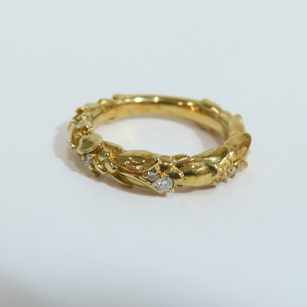 実際に弊社で買取させて頂いた【ギャラ付】Bloody Mary/ブラッディマリー K18 Snow drop リング w/ダイヤモンド 13号の画像 1枚目