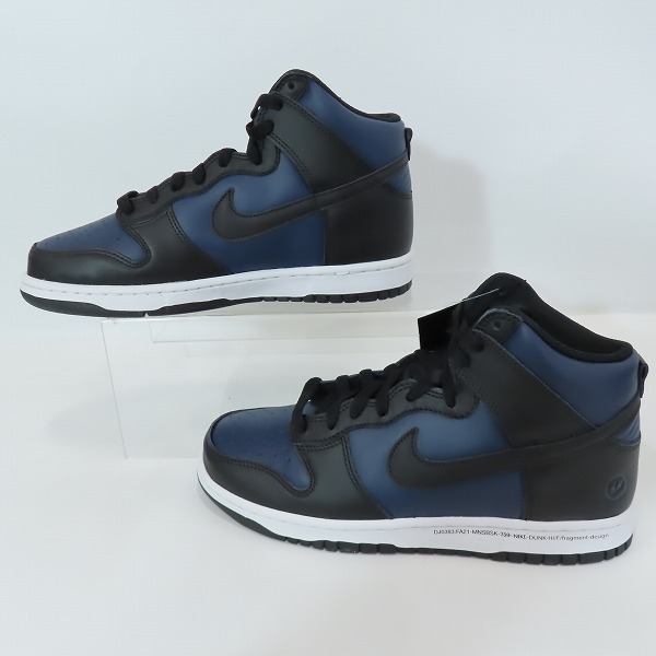 実際に弊社で買取させて頂いた【未使用】NIKE×FRAGMENT DESIGN/ナイキ×フラグメントデザイン DUNK HI/ダンク ハイ ミッドナイトネイビー DJ0383-400 26.5の画像 3枚目