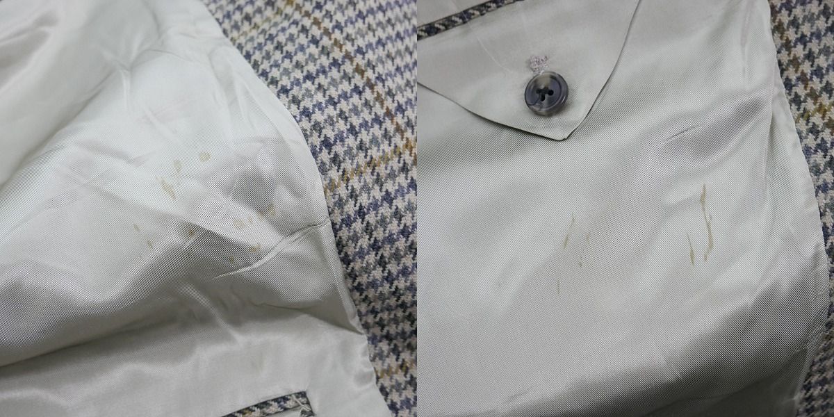 実際に弊社で買取させて頂いたBurberrys/バーバリーズ 千鳥格子 テーラードジャケットの画像 8枚目