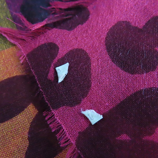 実際に弊社で買取させて頂いたBURBERRY/バーバリー レオパード/チェック柄 ストールの画像 2枚目