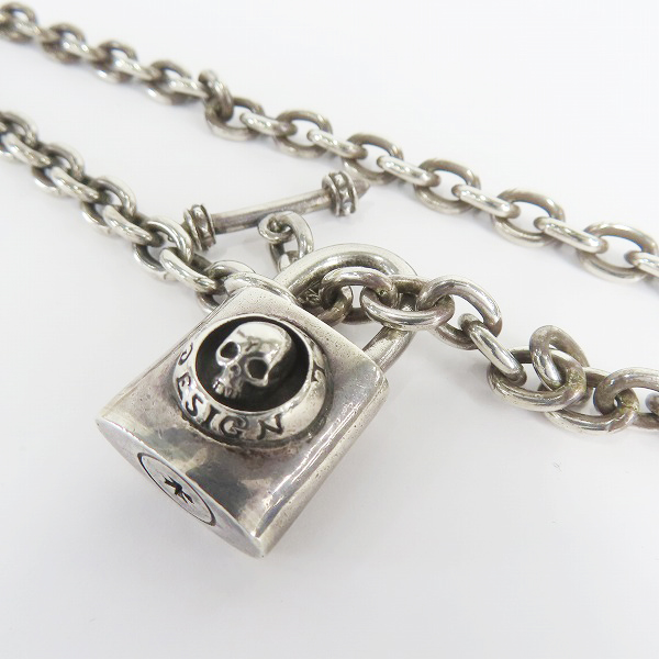 実際に弊社で買取させて頂いたDEAL DESIGN/ディールデザイン スカル メタル パドロック/南京錠 ペンダント/ネックレス