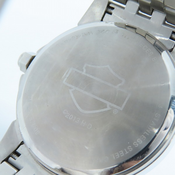 実際に弊社で買取させて頂いたHarley-Davidson/ハーレーダビッドソン メタルバンド 腕時計【動作未確認】の画像 4枚目