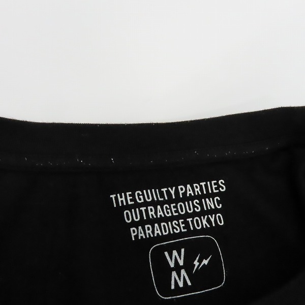 実際に弊社で買取させて頂いたWACKO MARIA×FRAGMENT DESIGN/ワコマリア×フラグメントデザイン THE GUILTY PARTIES 半袖 Tシャツ ブラック/Mの画像 5枚目