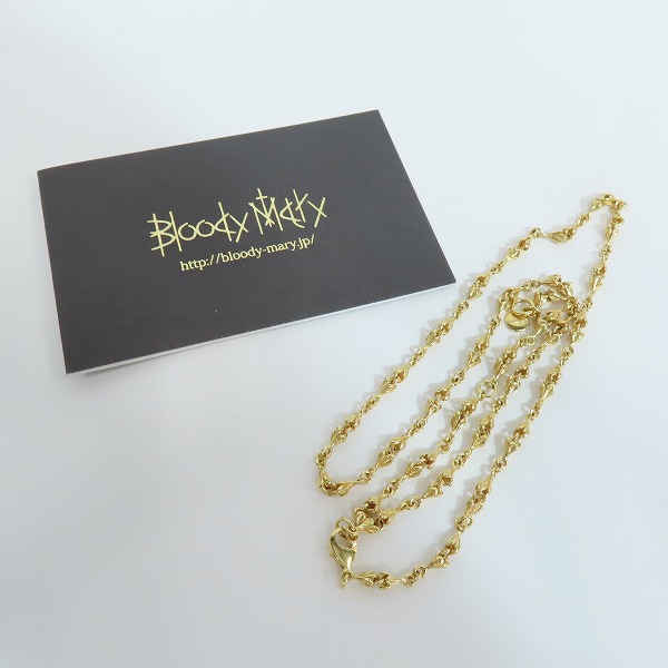 実際に弊社で買取させて頂いた【ギャラ付】Bloody Mary/ブラッディマリー K18 baby mermaid チェーン 50cmの画像 4枚目