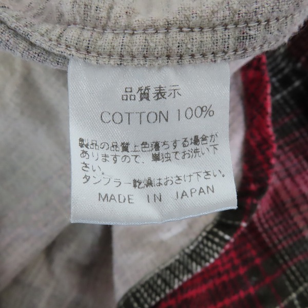 実際に弊社で買取させて頂いたTHE FLAT HEAD/フラットヘッド チェック ウエスタンシャツ/40の画像 4枚目