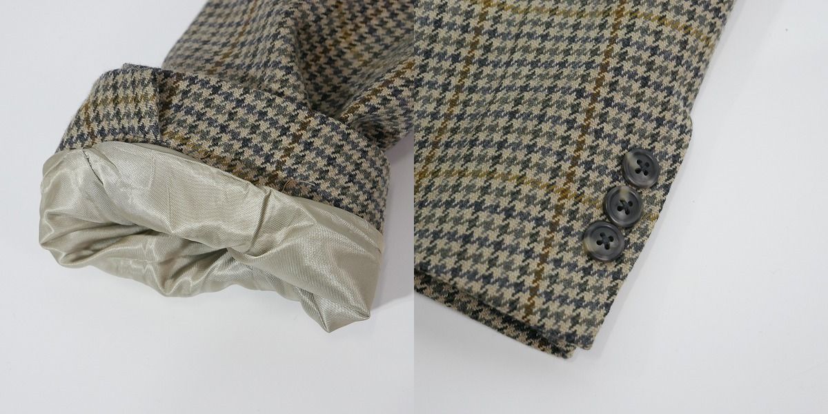 実際に弊社で買取させて頂いたBurberrys/バーバリーズ 千鳥格子 テーラードジャケットの画像 9枚目