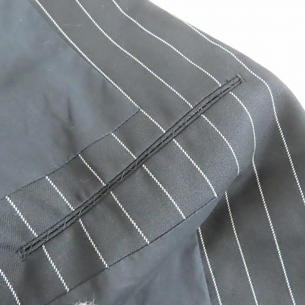 実際に弊社で買取させて頂いたNUMBER(N)INE/ナンバーナイン 06SS ストライプテーラードジャケット カットオフ ダメージ加工 size2の画像 7枚目