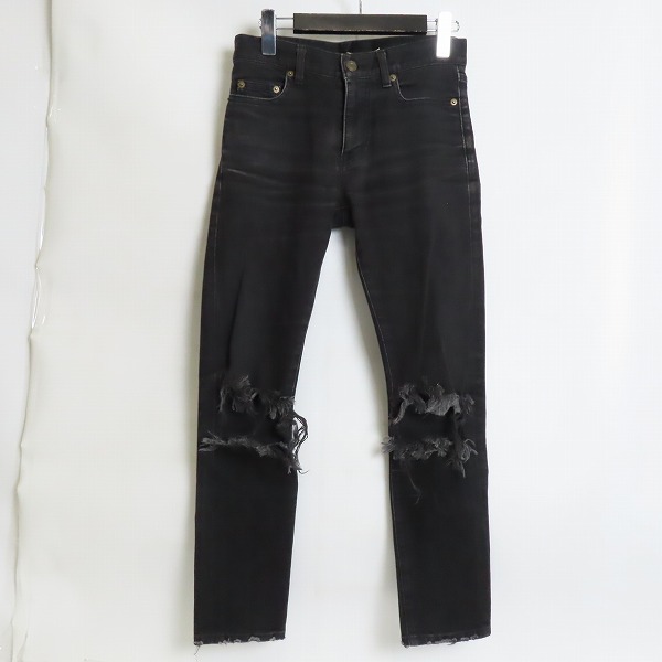 実際に弊社で買取させて頂いたSAINT LAURENT PARIS/サンローランパリ 16AW ニークラッシュスキニーデニムパンツ 398561 Y8691/26