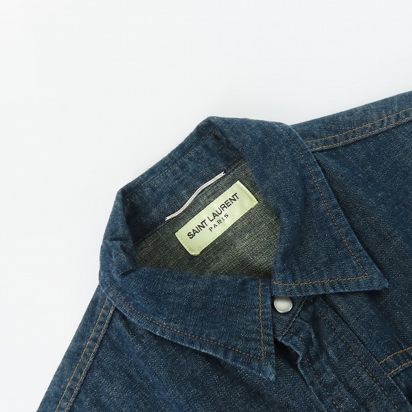 実際に弊社で買取させて頂いたSAINT LAURENT PARIS/サンローランパリ デニム ウエスタンシャツ 398063 Y817K/Mの画像 5枚目
