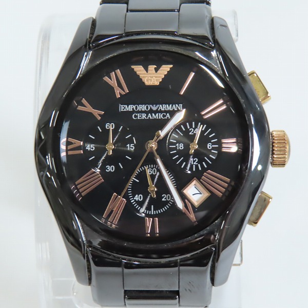 実際に弊社で買取させて頂いたEMPORIO ARMANI/エンポリオアルマーニ CERAMICA/セラミカ クロノグラフ  AR-1410 【動作未確認】
