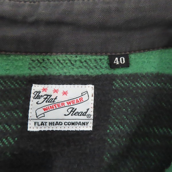 実際に弊社で買取させて頂いたTHE FLAT HEAD/フラットヘッド ハーフジップ フランネルシャツ/40の画像 2枚目
