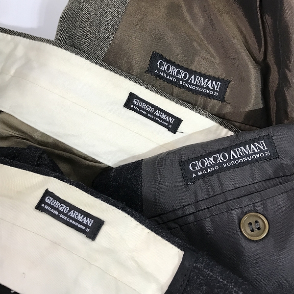 実際に弊社で買取させて頂いた【おまとめ】GIORGIO ARMANI/ジョルジオアルマーニ セットアップの画像 1枚目