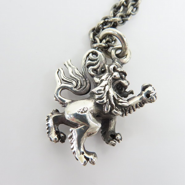 実際に弊社で買取させて頂いたLEATHERS AND TREASURES/レザーアンドトレジャース ランパント ライオン ネックレスの画像 2枚目