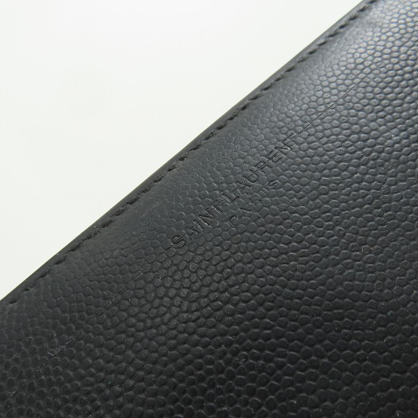 実際に弊社で買取させて頂いたSAINT LAURENT PARIS/サンローランパリ レザー ラウンドファスナー/ジップ オーガナイザー/ウォレット/財布の画像 6枚目