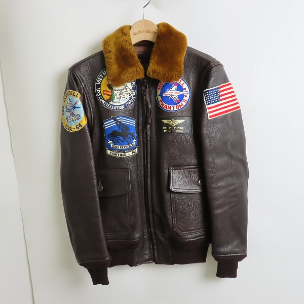 実際に弊社で買取させて頂いたTHE REAL McCOY'S/ザリアルマッコイズ フライトジャケット TYPE G-1 USS CONSTELLATION MIL-J-78230 size36