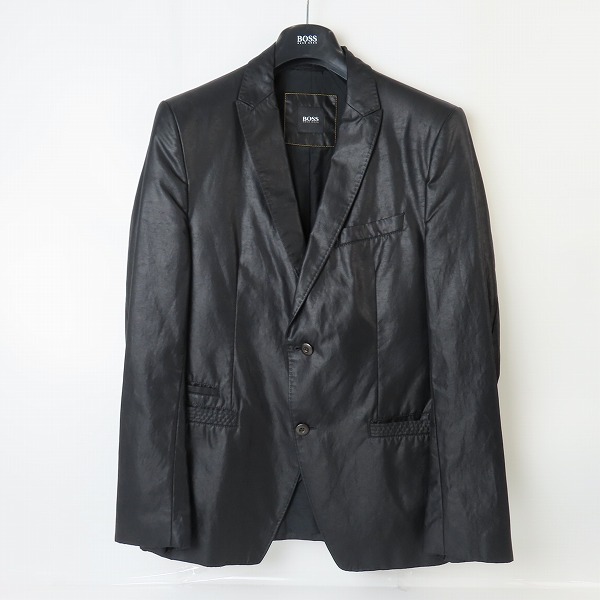 実際に弊社で買取させて頂いたHUGO BOSS/ヒューゴボス ナイロン混 テーラードジャケット ブラック/50