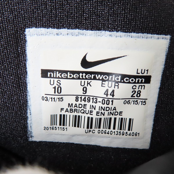 実際に弊社で買取させて頂いたGOODENOUGH×NIKE×Fragment Design/グッドイナフ×ナイキ×フラグメント COURT FORCE SP/コートフォース 814913-001/28の画像 5枚目