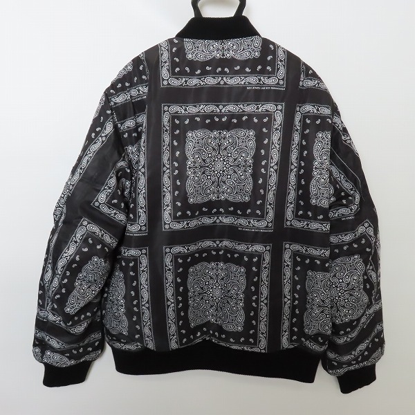 実際に弊社で買取させて頂いたATMOS LABxMANASTASH/アトモス ラボ×マナスタッシュ PAISLEY/ペイズリー MA-1 7102120/XLの画像 1枚目