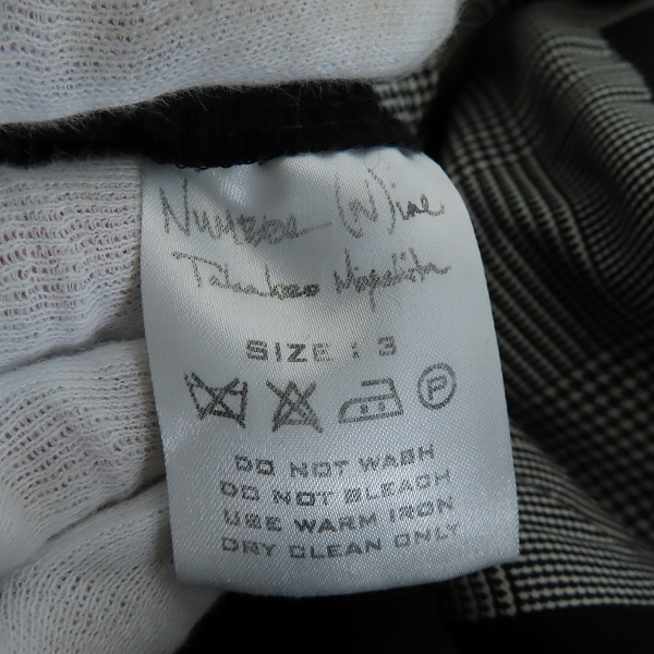 実際に弊社で買取させて頂いたNUMBER(N)INE/ナンバーナイン ウールテーラードジャケット スパイダー size3の画像 3枚目