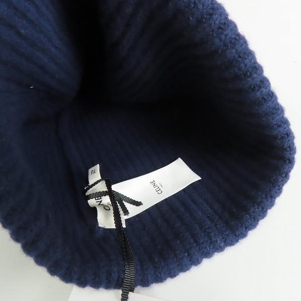 実際に弊社で買取させて頂いた【未使用/JPタグ】CELINE by Hedi Slimane 22AW エンブロイダリー ウールニット帽/ビーニー 2A25R423Pの画像 4枚目
