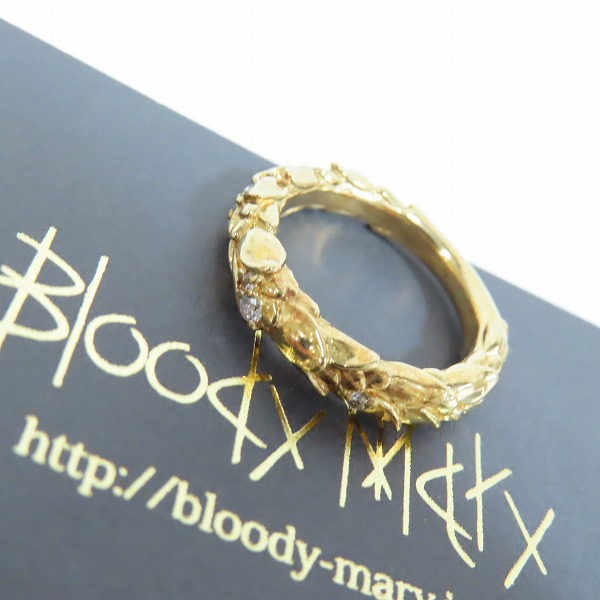 実際に弊社で買取させて頂いた【ギャラ付】Bloody Mary/ブラッディマリー K18 Snow drop リング w/ダイヤモンド 13号