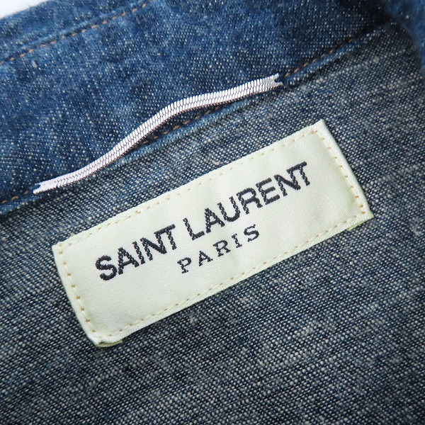 実際に弊社で買取させて頂いたSAINT LAURENT PARIS/サンローランパリ デニム ウエスタンシャツ 398063 Y817K/Mの画像 2枚目