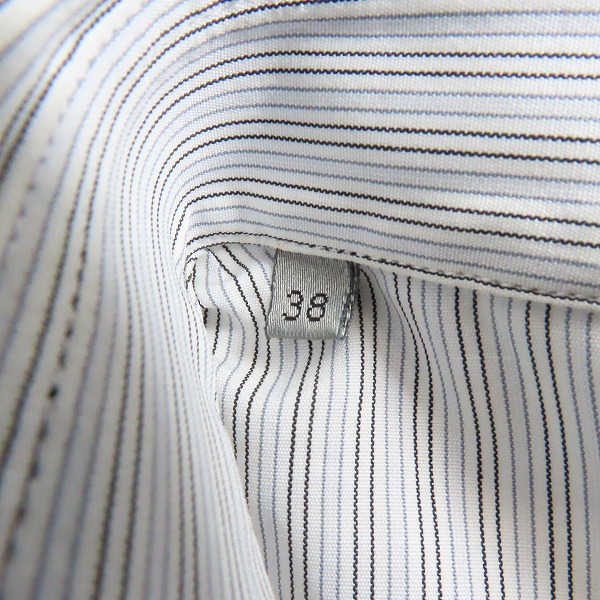 実際に弊社で買取させて頂いたDior HOMME/ディオール オム ストライプ 長袖 シャツ 163C501A3395/38の画像 3枚目