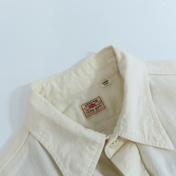 実際に弊社で買取させて頂いたSUGAR CANE/シュガーケーン CHAMBRAY S/S WORK SHIRT シャンブレー 半袖シャツ SC38460 /Lの画像 4枚目