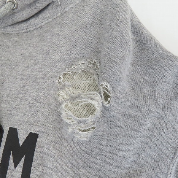 実際に弊社で買取させて頂いたuniform experiment/ユニフォームエクスペリメント クラッシュ加工プルオーバーパーカー UE-167033/2の画像 4枚目