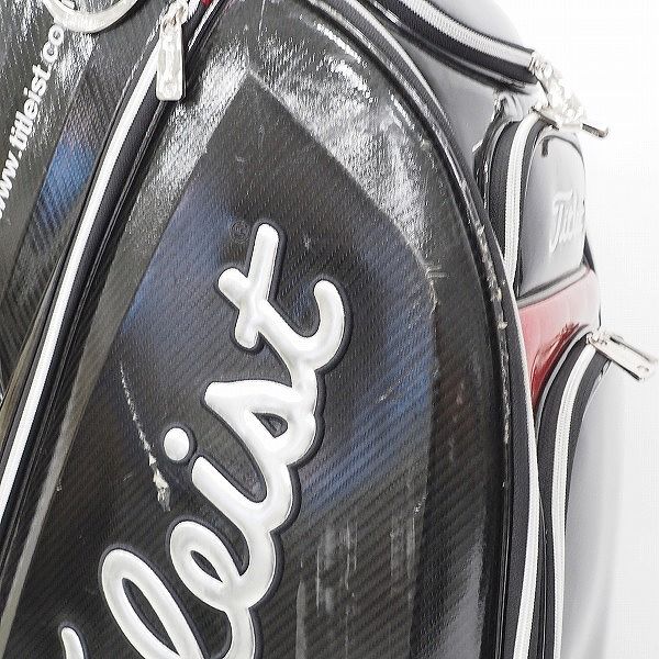 実際に弊社で買取させて頂いた【使用感有り】Titleist/タイトリスト CB410 9.5型 4分割キャディバッグ ブラック の画像 5枚目