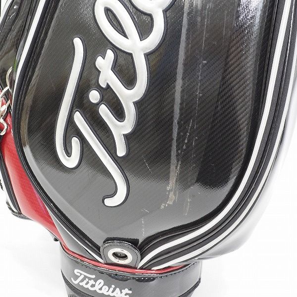 実際に弊社で買取させて頂いた【使用感有り】Titleist/タイトリスト CB410 9.5型 4分割キャディバッグ ブラック の画像 7枚目