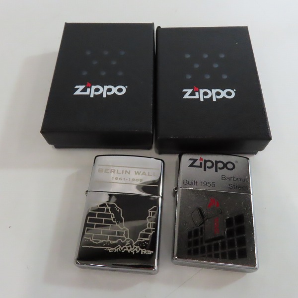 実際に弊社で買取させて頂いたZIPPO/ジッポー BERLIN WALL 1961-1989/Barbour Street Built 1955 2点セットの画像 5枚目