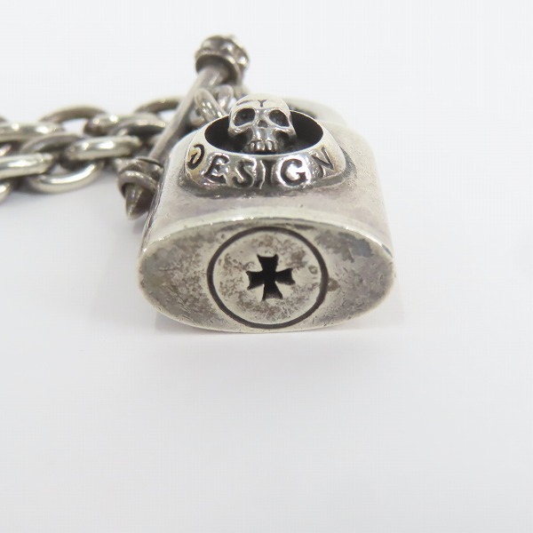 実際に弊社で買取させて頂いたDEAL DESIGN/ディールデザイン スカル メタル パドロック/南京錠 ペンダント/ネックレスの画像 4枚目