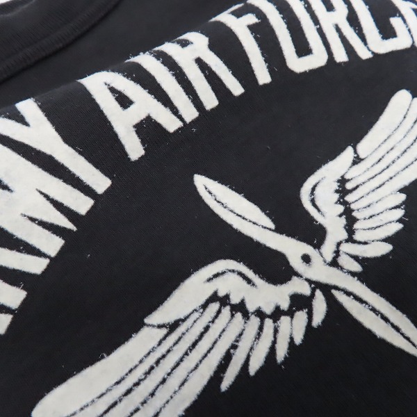 実際に弊社で買取させて頂いたDUBBLE WORKS/ダブルワークス ウエアハウス U.S. ARMY AIR FORCES フロッキープリント スウェットトレーナー/Mの画像 4枚目