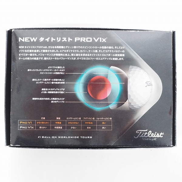実際に弊社で買取させて頂いた 【未使用】Titleist/タイトリスト PRO V1x ゴルフボール ホワイト 1ダースの画像 4枚目
