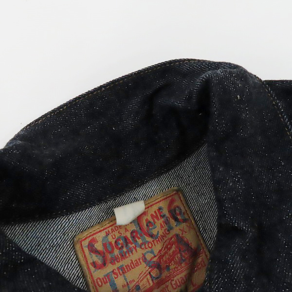 実際に弊社で買取させて頂いたSUGAR CANE/シュガーケーン Lot No. SC11937US “Made in USA” 13oz. BLUE DENIM BLOUSE 1937 MODEL/44の画像 4枚目