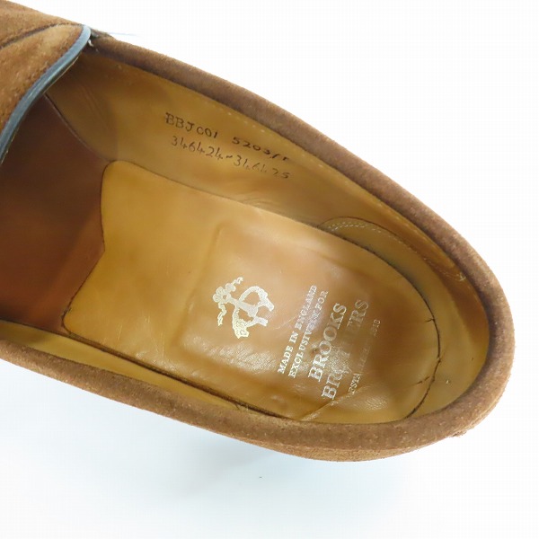 実際に弊社で買取させて頂いたBROOKS BROTHERS/ブルックスブラザーズ スエード レザーシューズ ローファー/9.5の画像 4枚目