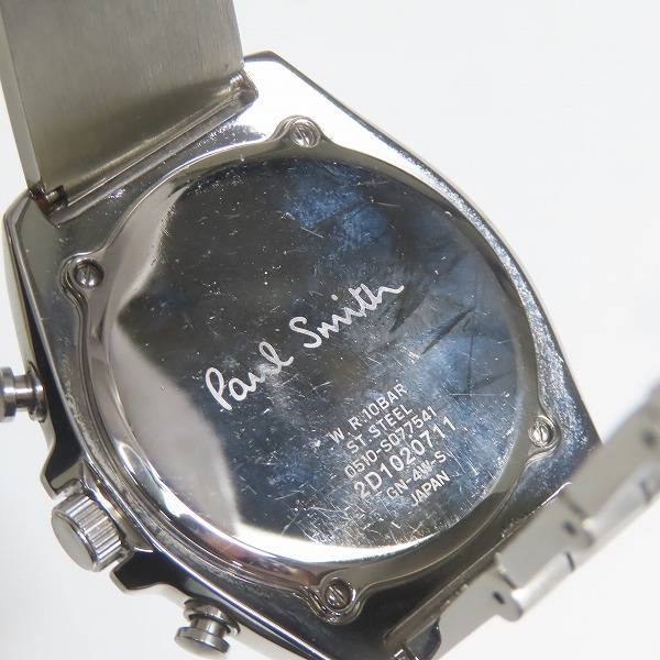 実際に弊社で買取させて頂いたPaul Smith/ポールスミス クロノグラフ 腕時計/クオーツ/0510-S077541の画像 4枚目