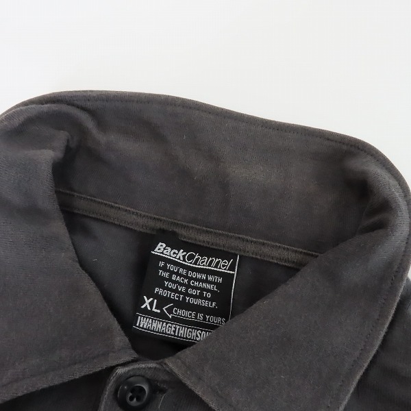 実際に弊社で買取させて頂いたBackChannel/バックチャンネル ハーフボタン 長袖ポロシャツ/XLの画像 6枚目