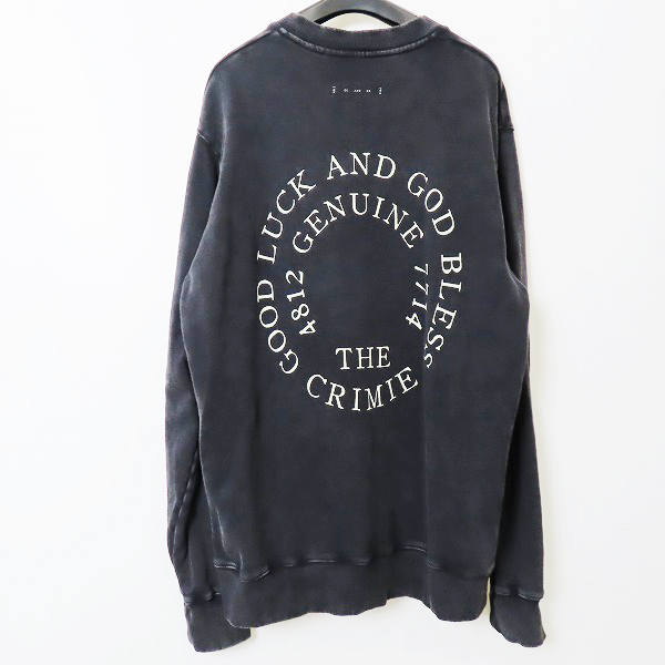 実際に弊社で買取させて頂いたCRIMIE/クライミー VINTAGE OVERDYE CIRCLE LOGO SNAP POCKET CREW NECK SWEAT/スウェット CR1-02B5-CL72/XXL