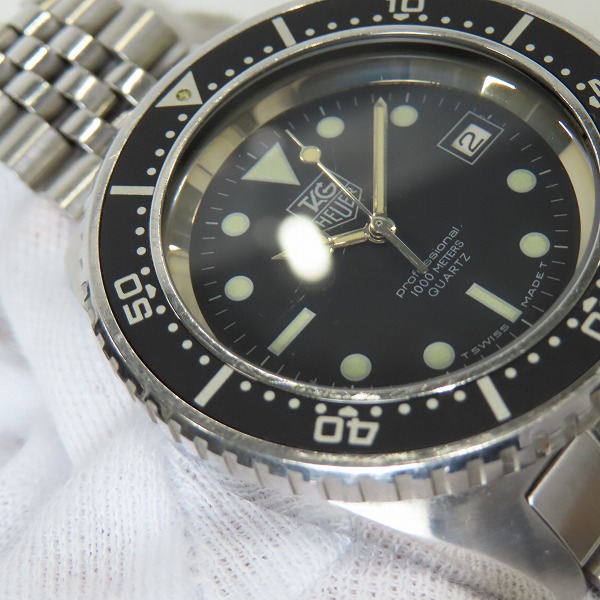 実際に弊社で買取させて頂いたTAG HEUER/タグホイヤー ディープダイバー 1000m 980.023N クォーツ 腕時計 【動作未確認】の画像 7枚目