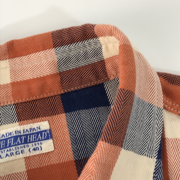 実際に弊社で買取させて頂いたFLAT HEAD/フラットヘッド チェック 長袖 シャツ 40の画像 6枚目